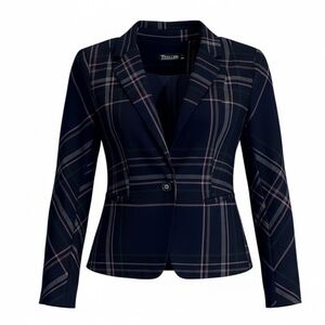 New York & Company Dark Plaid Blazer